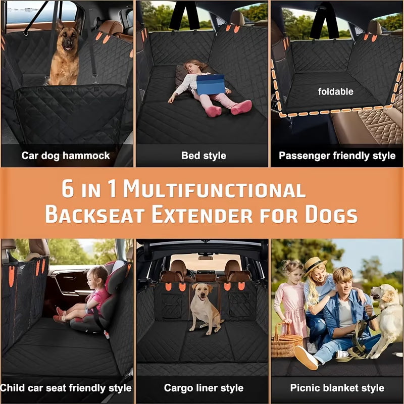 Paw Deck™ Hard Base Dog Car Seat Protector | Waterproof Back Seat Cover for Cars, SUVs & Utes